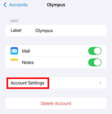 Select Account Settings