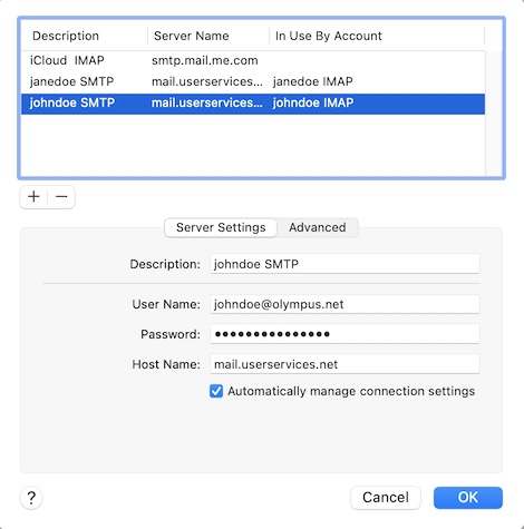 Identify the IMAP and SMTP Servers