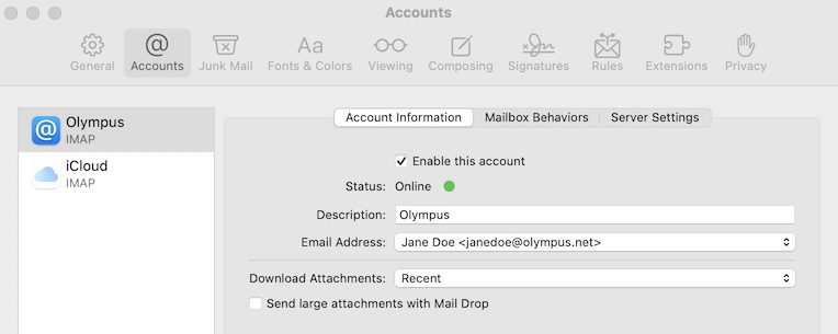 IMAP Accounts