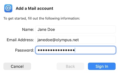 Add Mail Account