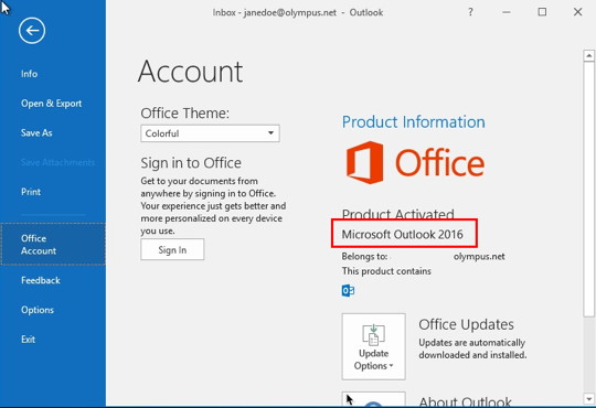 Outlook Version